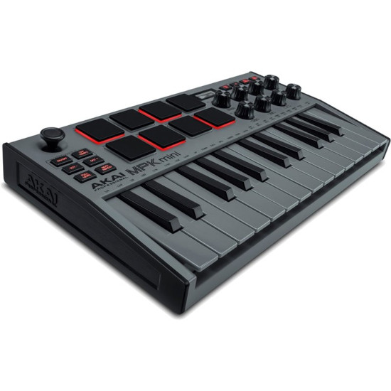 AKAI MPK MINI 3 GREY - Mini klawiatura sterująca - zdjęcie 2