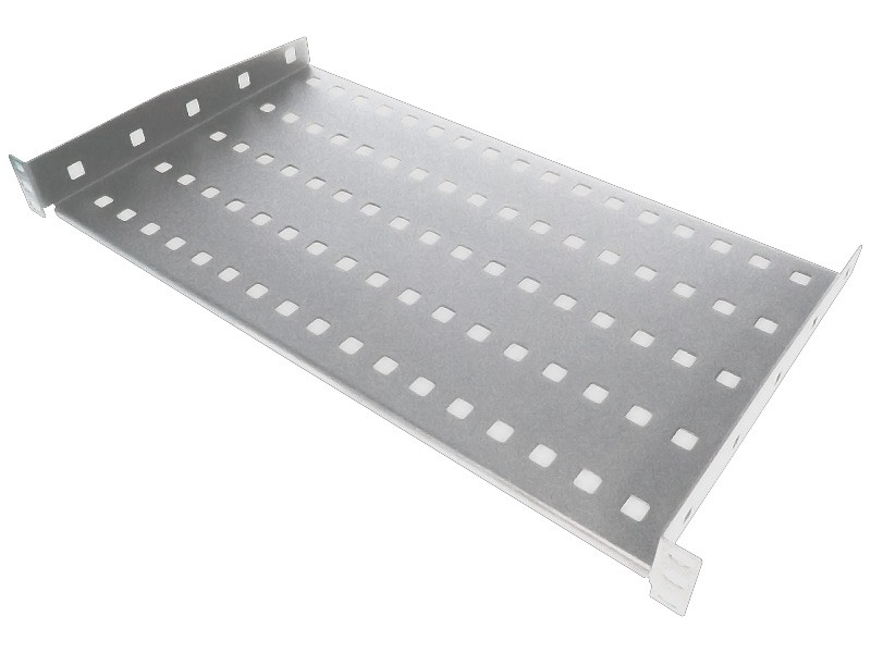 Półka stała A-Lan 19" 1U głęb. 250mm SA-P-19-1U-250-2-S szara - zdjęcie 1