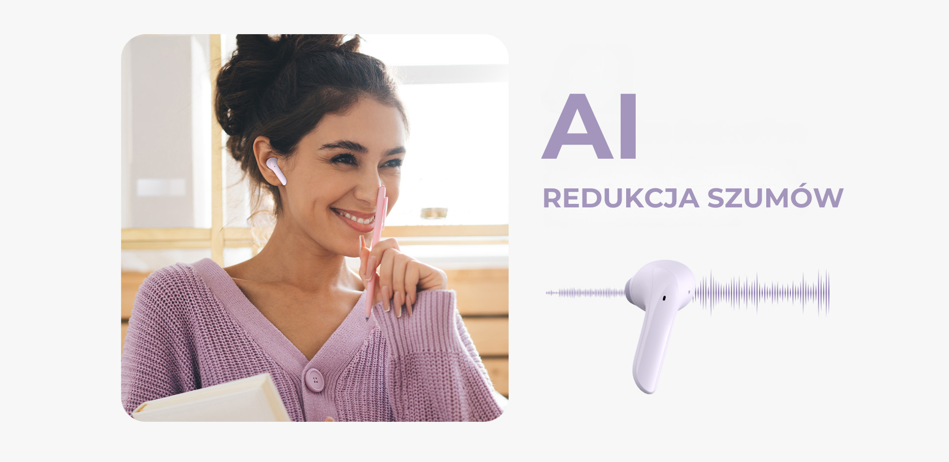 Słuchawki Bluetooth Havit Modern Buds (beżowy) - zdjęcie 3