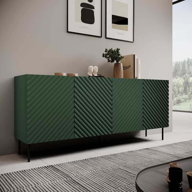 Komoda 4D2SZ ONDA 200x45xH85 zieleń - zdjęcie 1