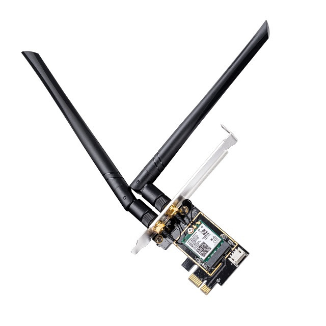 Karta sieciowa CUDY WE3000 AX5400 Wi-Fi 6 + BT 5.2 Intel AX210 PCIe - zdjęcie 1