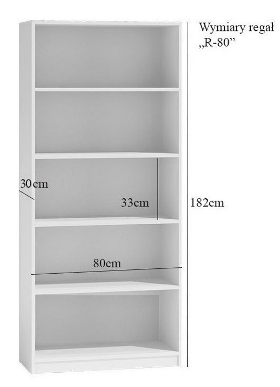 REGAŁ NA KSIĄŻKI 80 CM SONOMA - zdjęcie 2