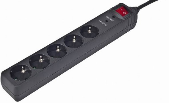 ENERGENIE LISTWA ZASILAJĄCA 5X SCHUKO, 3M, CZARNA - zdjęcie 1