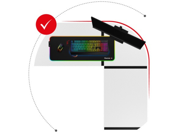 Biurko gamingowe Huzaro Hero 6.0 White - zdjęcie 4