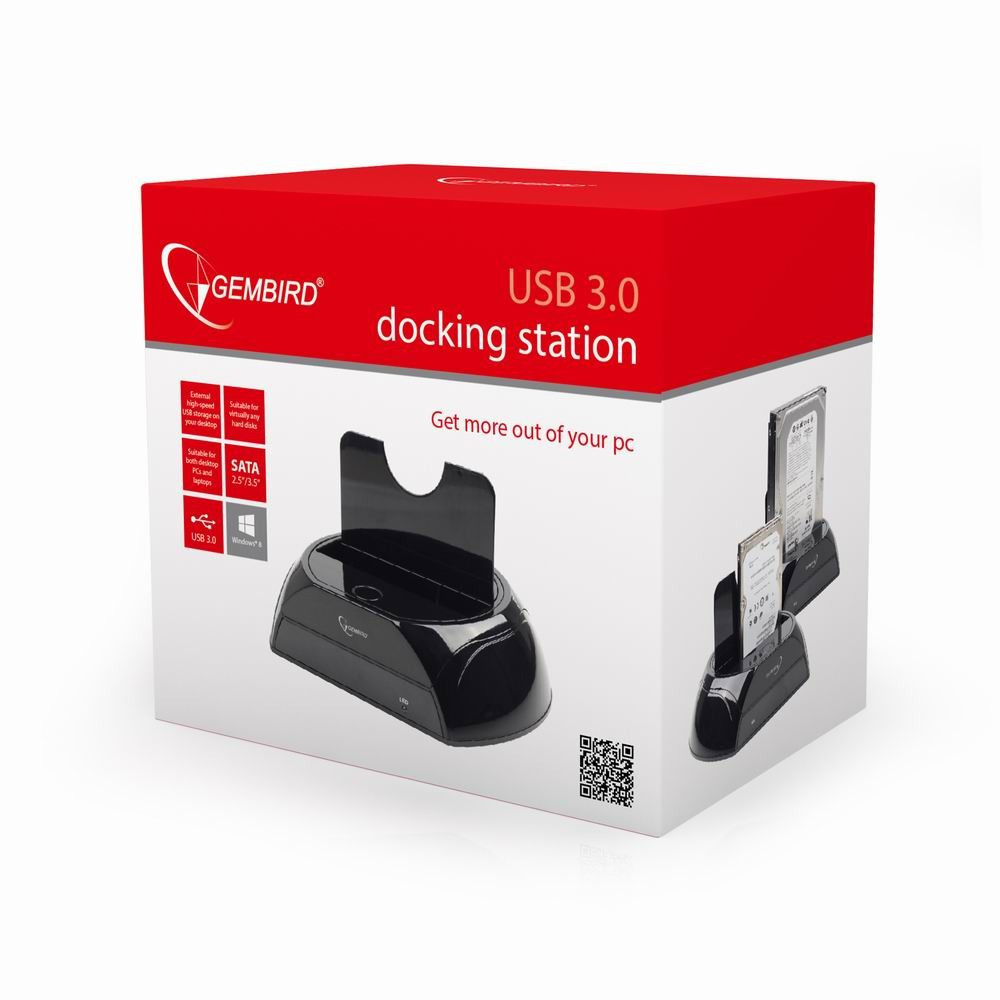 GEMBIRD STACJA DOKUJĄCA HDD SATA 2.5/3.5 USB 3.0 + ZASILACZ HD32-U3S-2 - zdjęcie 2