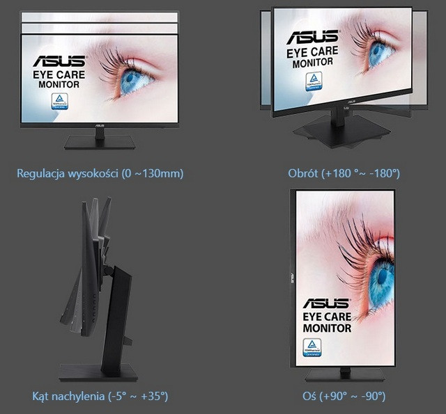MONITOR ASUS 24" VA24EQSB - zdjęcie 5