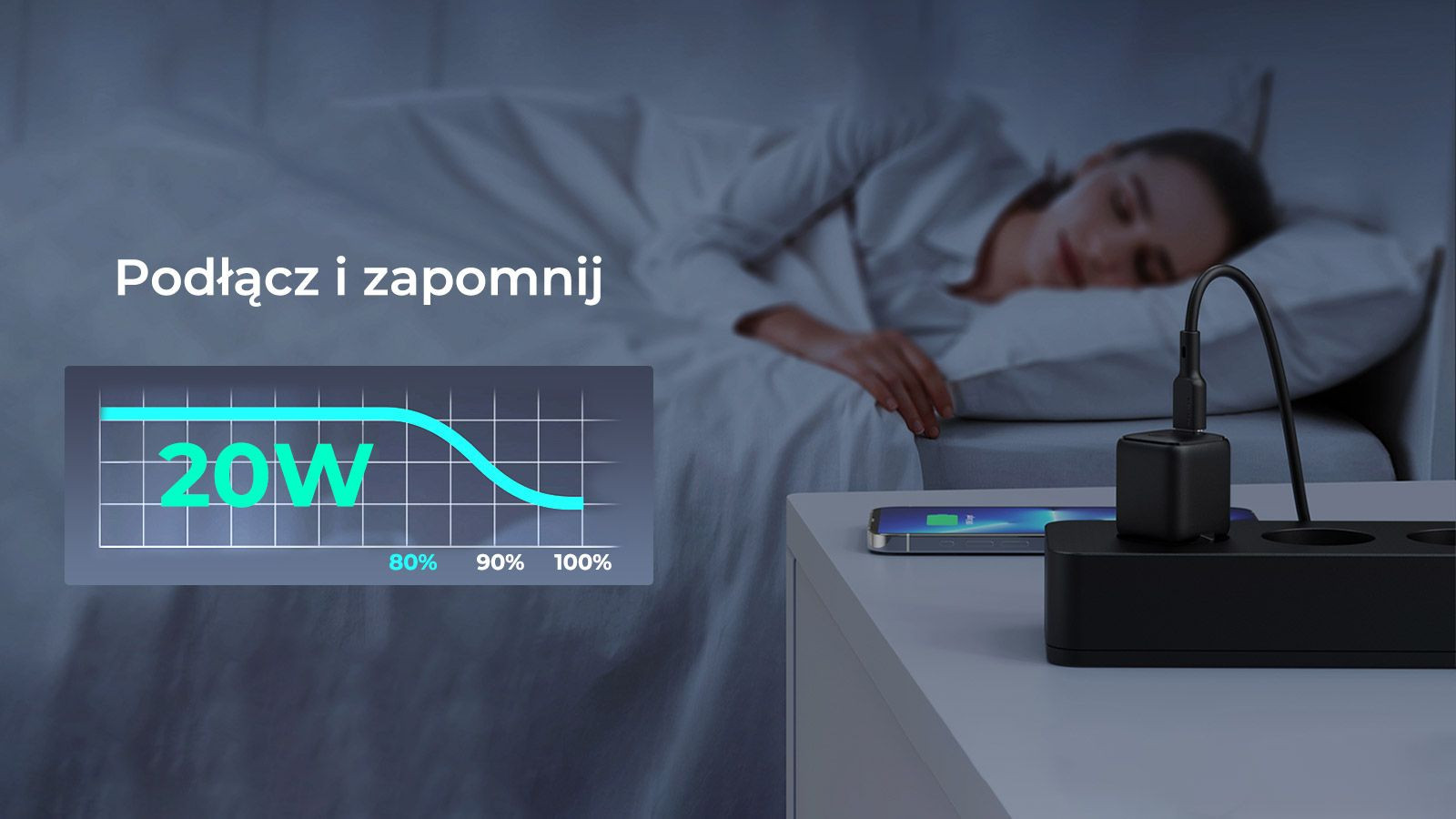 AUKEY ŁADOWARKA SIECIOWA GAN, USB-C, 20W - zdjęcie 2