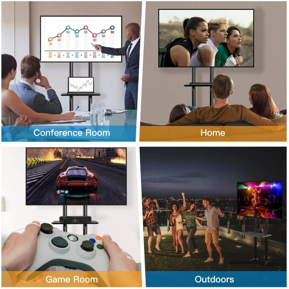 TECHLY STOJAK MOBILNY TV LED/LCD 37-70 CALI 50KG 2 - zdjęcie 1