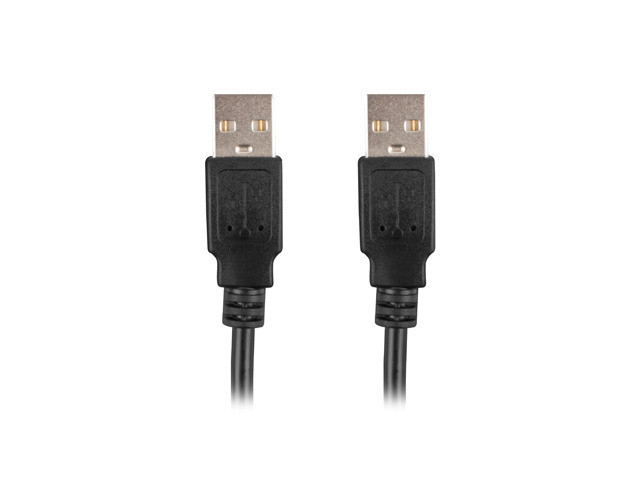 LANBERG KABEL USB-A 2.0 M/M 1M CZARNY - zdjęcie 1