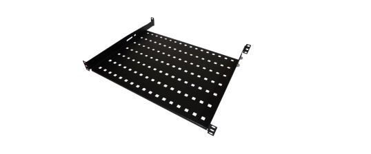 ALANTEC PÓŁKA STAŁA 19" 1U GŁĘB. 450 MM CZARNA - zdjęcie 1