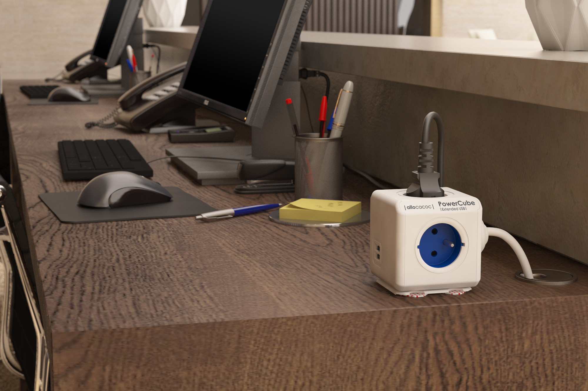 Allocacoc Przedłużacz PowerCube Original USB Blue - zdjęcie 1