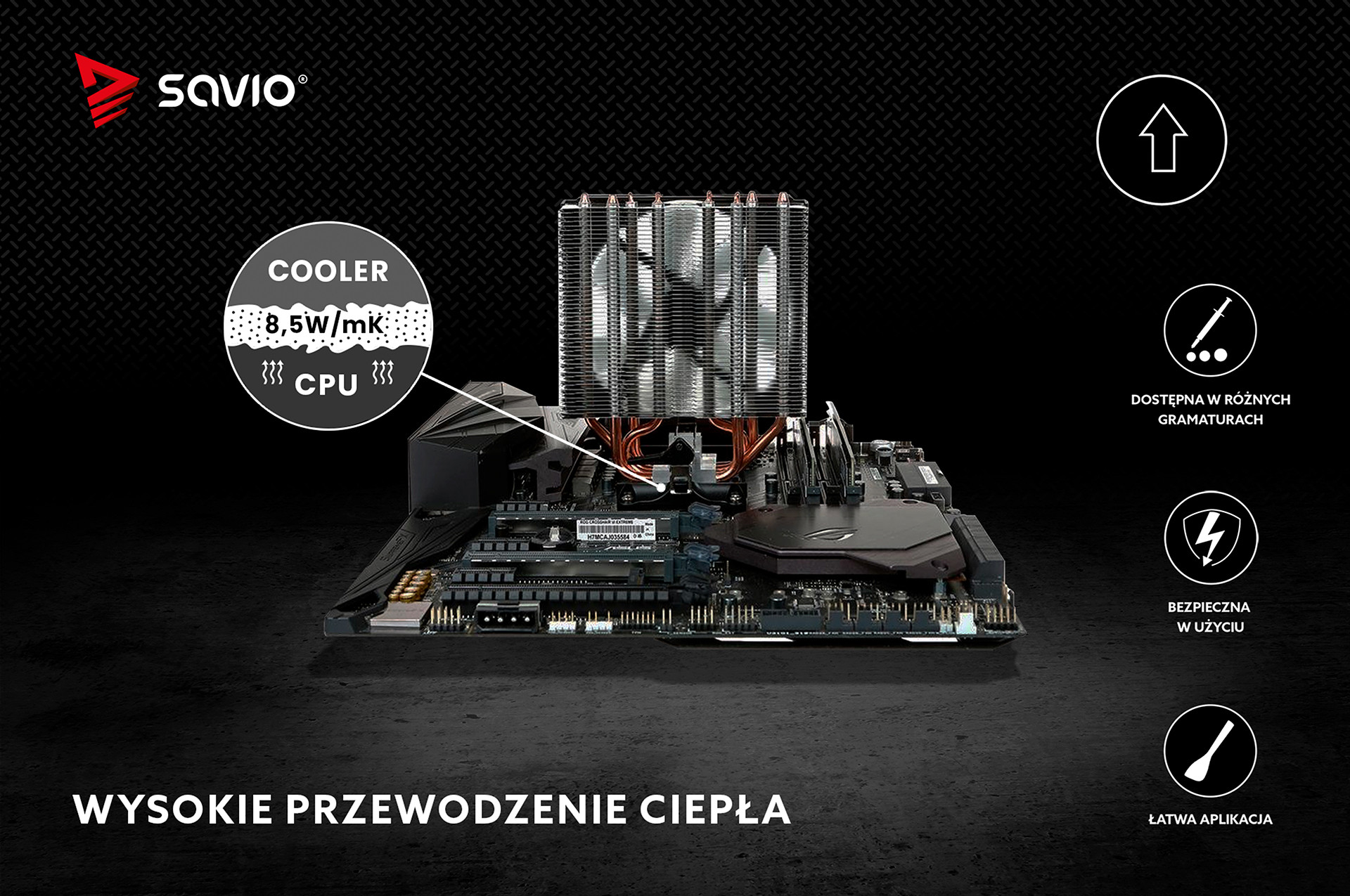 SAVIO PASTA TERMOPRZEWODZĄCA 8,5W/MK, 2G, TG-02 - zdjęcie 2