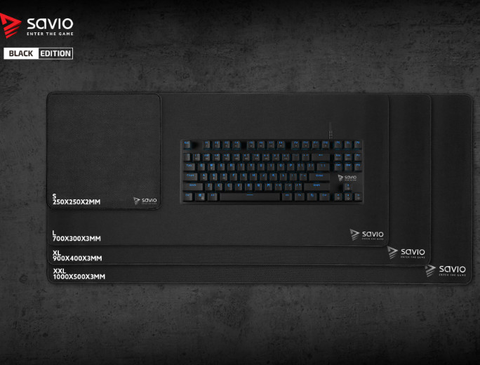 SAVIO PODKŁADKA POD MYSZ BLACK EDITION PC L - zdjęcie 1