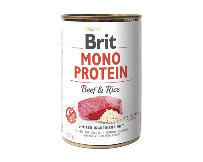 BRIT Mono Protein Beef & Rice - mokra karma dla psa - 400g - zdjęcie 1