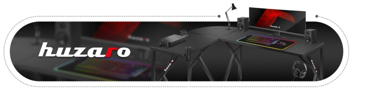 Biurko gamingowe Huzaro Hero 6.3 Black - zdjęcie 1