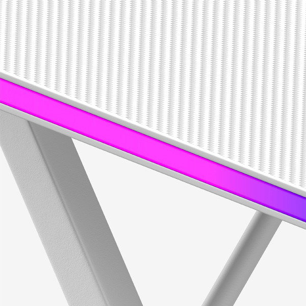 Biurko gamingowe Huzaro Hero 2.5 White RGB - zdjęcie 3