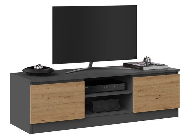 Szafka RTV 120x40xH36 antracyt/artisan - zdjęcie 3