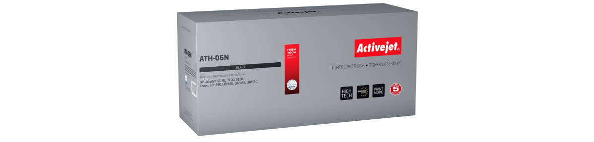 Activejet ATH-06N Toner do drukarek HP, Canon, Zamiennik HP 06A C3906A, Canon EP-A; Supreme; 2800 stron; czarny. - zdjęcie 6