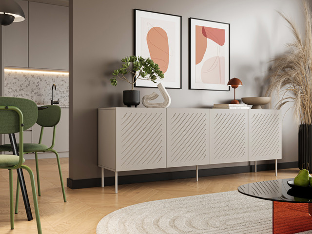 Komoda SIENA 200x40x75 kaszmir mat - zdjęcie 1