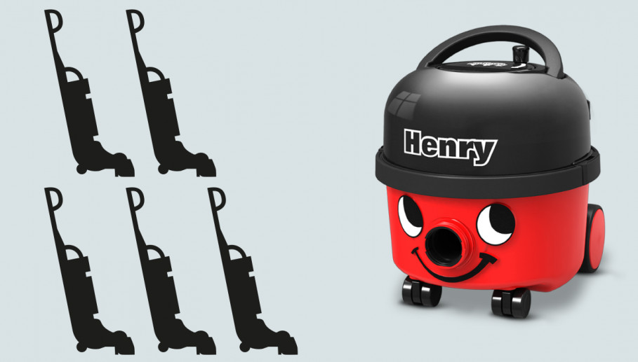 Odkurzacz workowy do zanieczyszczeń suchych Numatic HVR160 Henry 902398 620W czerwony - zdjęcie 2