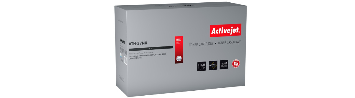 Activejet ATH-27NX Toner do drukarek HP, Canon, Zamiennik HP 27X C4127X, Canon EP-52; Supreme; 11300 stron; czarny. - zdjęcie 6
