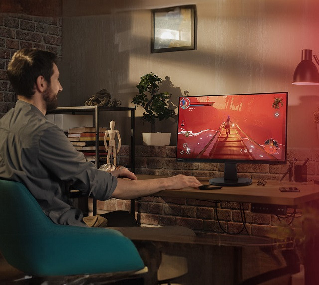 Lenovo N27q 27" WQHD WLED 100Hz 300nits AG HDMI DP Czarny - zdjęcie 3