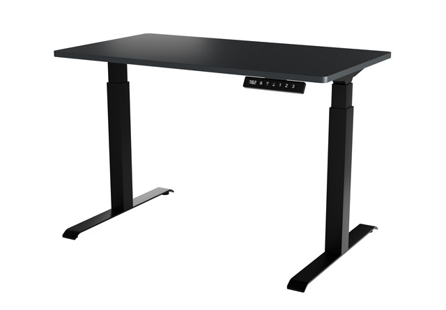 Biurko z elektryczną regulacją wysokości MOON 121x67x72-120 czarny/antracyt - zdjęcie 2