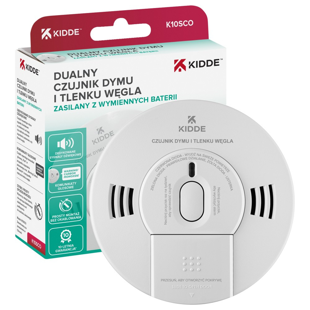 Dualny czujnik dymu i tlenku węgla K10SCO - zdjęcie 2