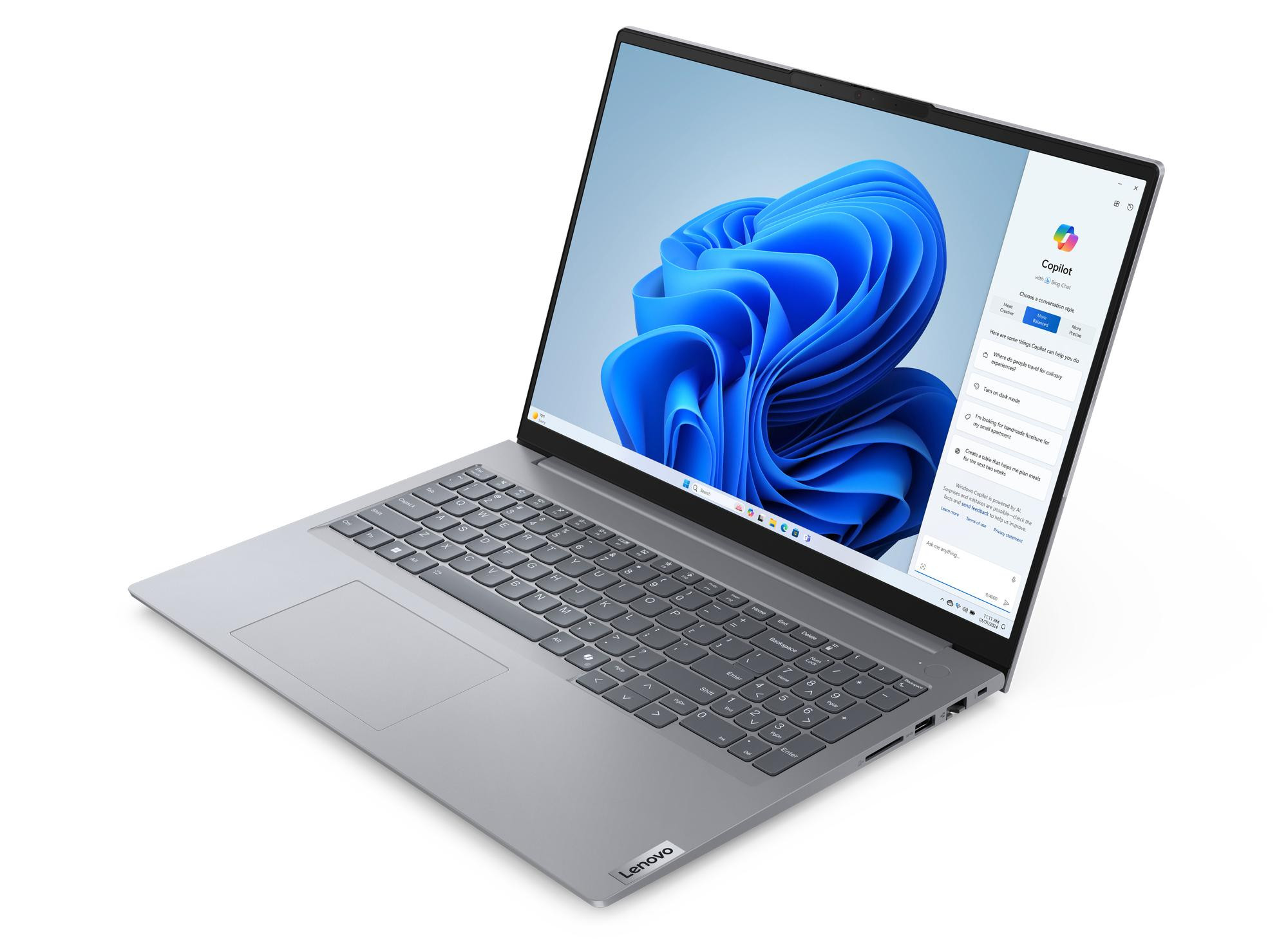 Lenovo ThinkBook 16 G7 IML Ultra 5 125U 16.0"WUXGA IPS 300nits AG 16GB DDR5 SSD512 Intel Graphics W11Pro Arctic Grey 3Y - zdjęcie 4