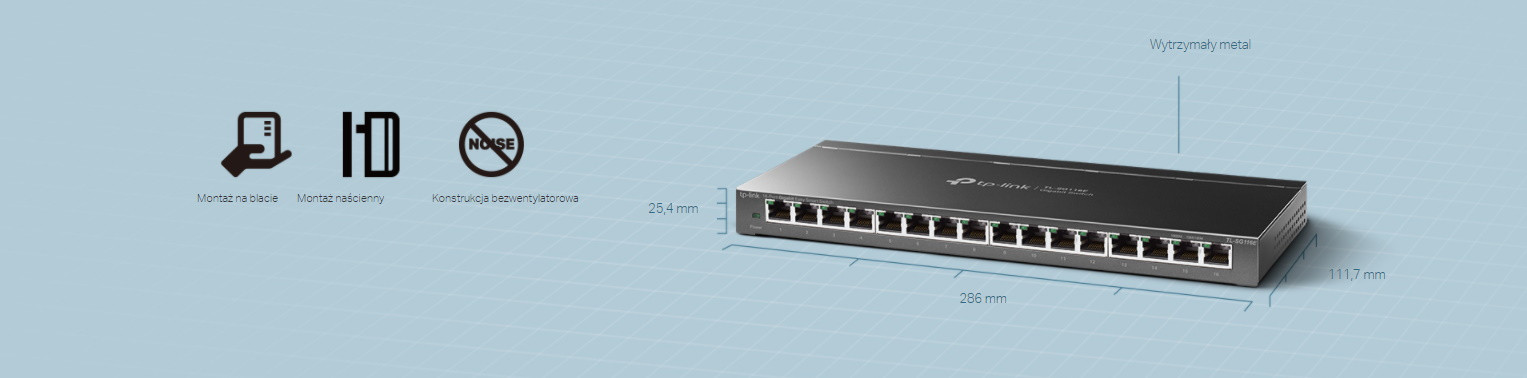 Switch TP-LINK TL-SG116E - zdjęcie 4