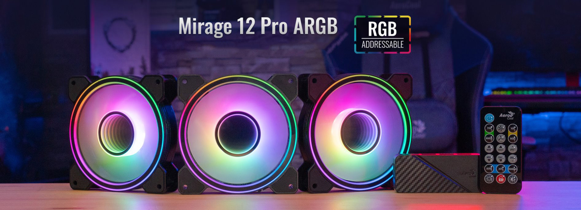 Went.+hub AEROCOOL PGS MIRAGE 12 ARGB PRO (3x120) - zdjęcie 1