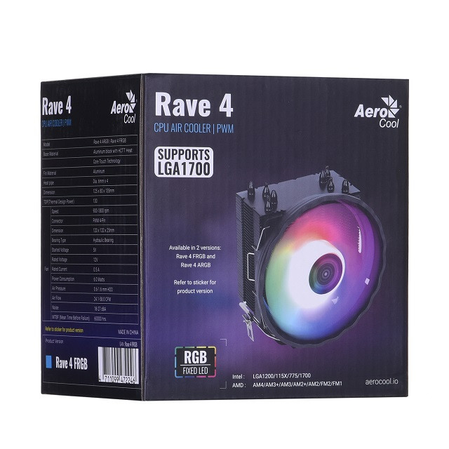 Chłodzenie AEROCOOL PGS RAVE 4 FRGB PWM 4P - zdjęcie 5