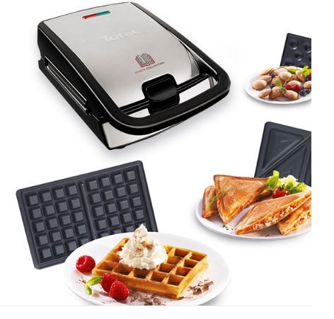 Opiekacz wielofunkcyjny Tefal SW852D12 (700W Srebrny/czarny) - zdjęcie 2