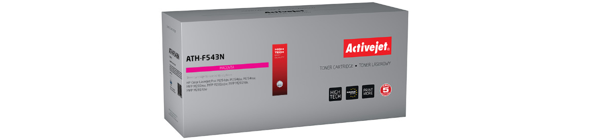 Activejet ATH-F543N Toner do drukarki HP, Zamiennik HP 203A HP203A CF543A; Supreme; 1300 stron; purpurowy - zdjęcie 6