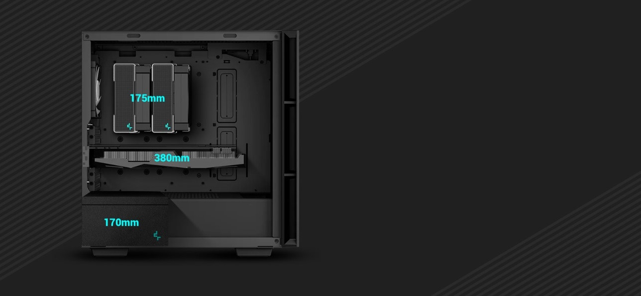 Obudowa DeepCool CH560 ARGB BK (R-CH560-BKAPE4-G-1) - zdjęcie 5