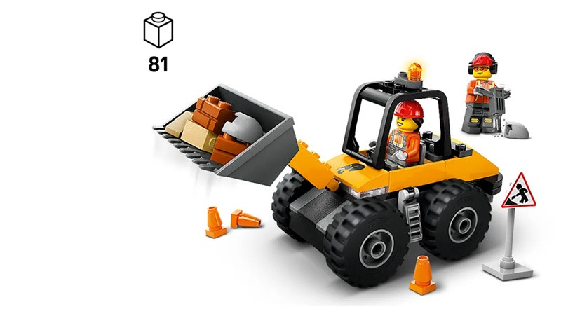 LEGO CITY 60450 Żółta ładowarka kołowa - zdjęcie 2