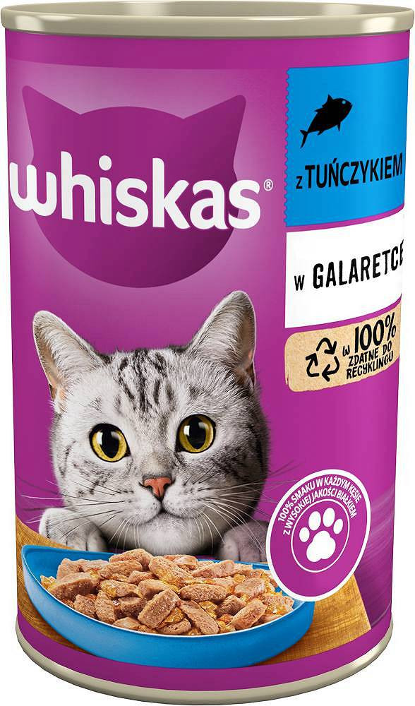 WHISKAS Adult MIX 3 SMAKÓW w galaretce i sosie - mokra karma dla kota - 24x400g - zdjęcie 3