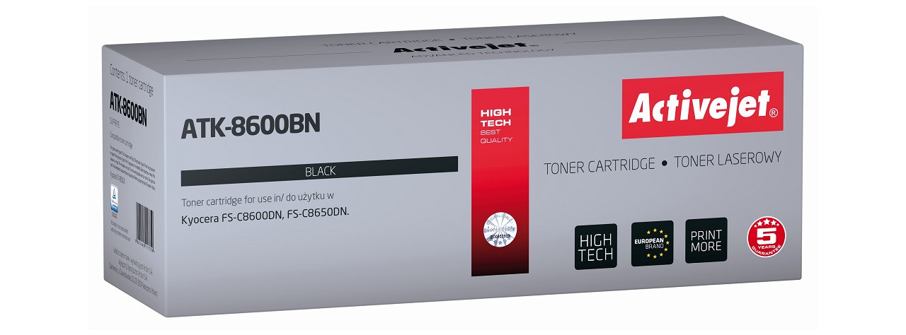 Activejet ATK-8600BN Toner do drukarek Kyocera; Zamiennik Kyocera TK-8600K; Supreme; 30000 stron; czarny - zdjęcie 6