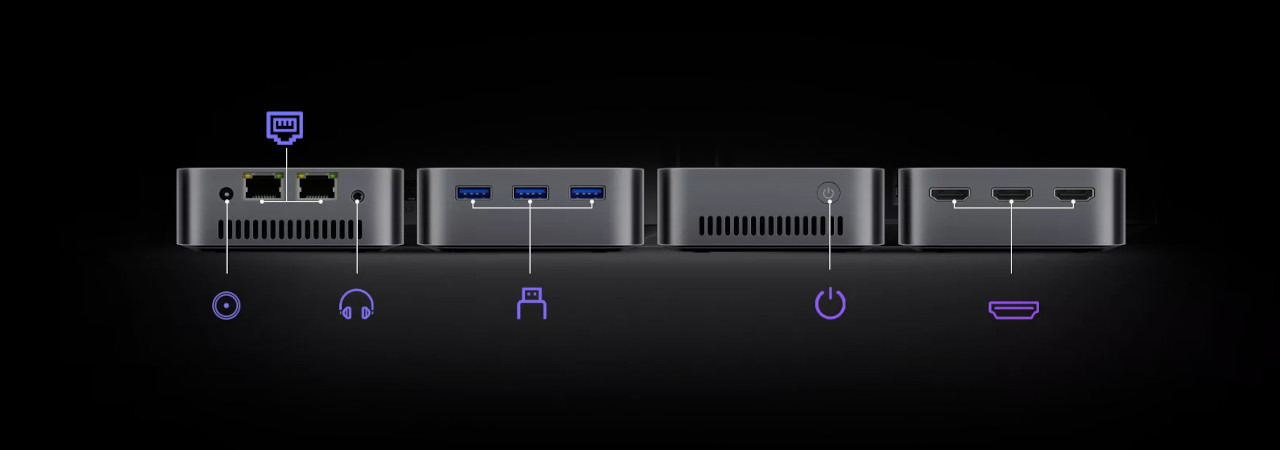Mini PC Blackview MP80 N97/16GB/SSD 1TB/W11 Pro czarny - zdjęcie 13