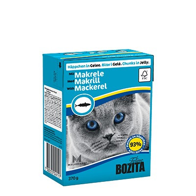 BOZITA Kawałki makreli w galaretce - mokra karma dla kota - 370g - zdjęcie 1