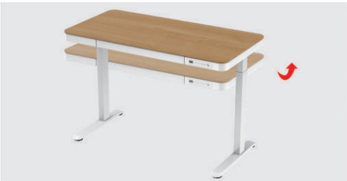 Zestaw Biurko TUCKANO czarny/orzech + Fotel ergonomiczny GEMBIRD czarny - zdjęcie 7