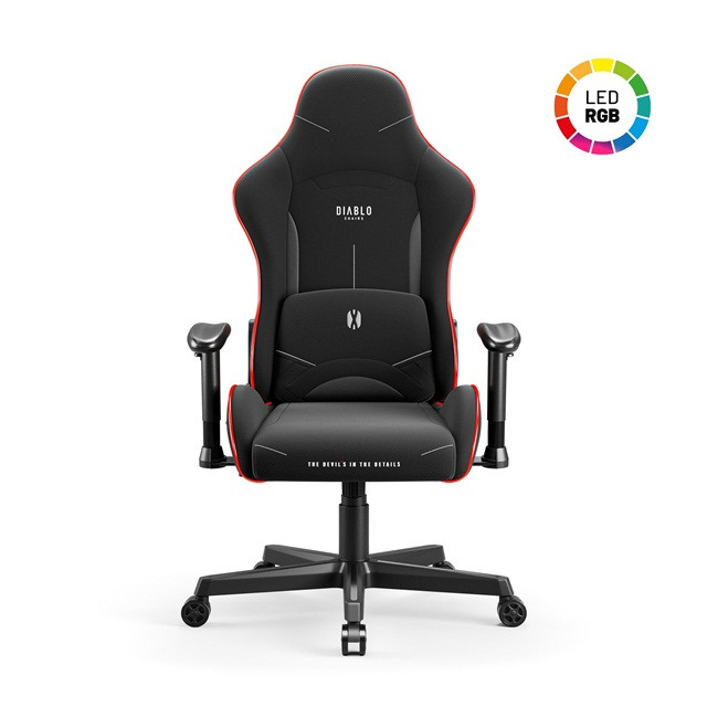 Fotel gamingowy DIABLO X-ST4RTER fotel czarny LED - zdjęcie 1