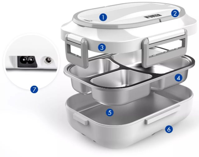 Lunch box NOVEEN LB510 GREY - zdjęcie 8