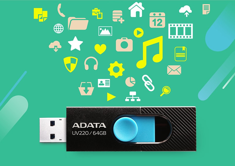 ADATA FLASHDRIVE UV220 32GB USB 2.0 WHITE/GRAY - zdjęcie 3