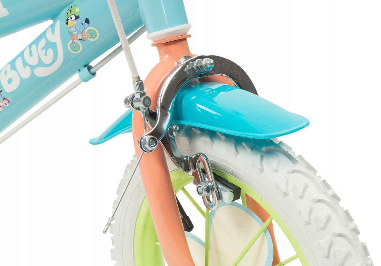 Rower dziecięcy TOIMSA Bluey 12" Błękitno-limonkowy - zdjęcie 7