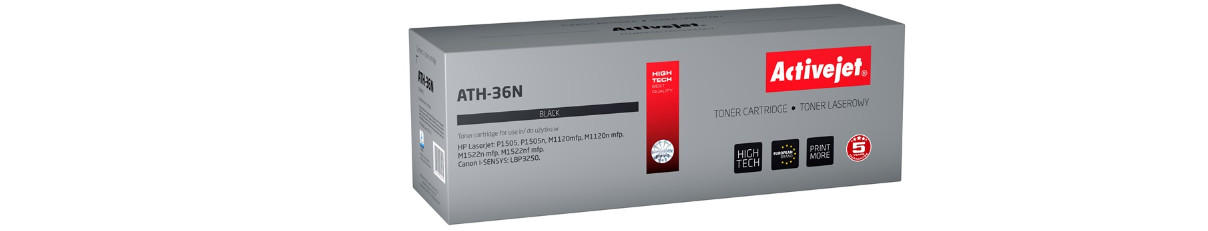 4 x Activejet toner do HP 36A CB436A new ATH-36N + ATH-36NB BIO za 1zł! - zdjęcie 1
