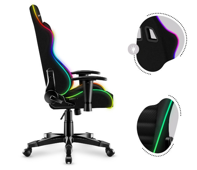 Fotel gam. dla dziecka Huzaro Ranger 6.0 RGB Mesh - zdjęcie 3