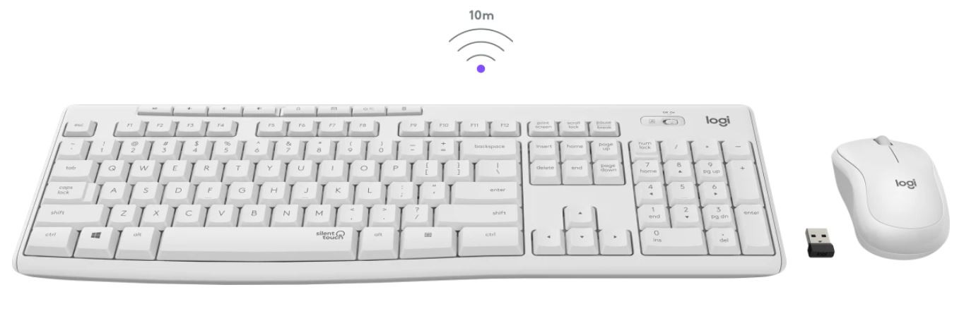 ZESTAW LOGITECH MK295 ( US ) Silent Wireless White - zdjęcie 5
