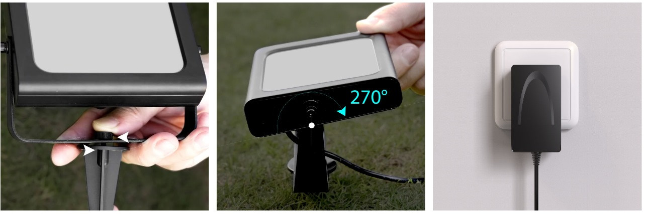Govee H7060; Naświetlacze LED; RGBICWW, IP65, Bluetooth, Wi-Fi - zdjęcie 5
