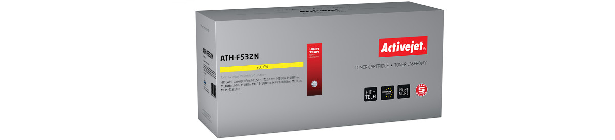 Activejet ATH-F532N Toner do drukarki HP, Zamiennik HP 205A CF532A; Supreme; 900 stron; żółty. - zdjęcie 6